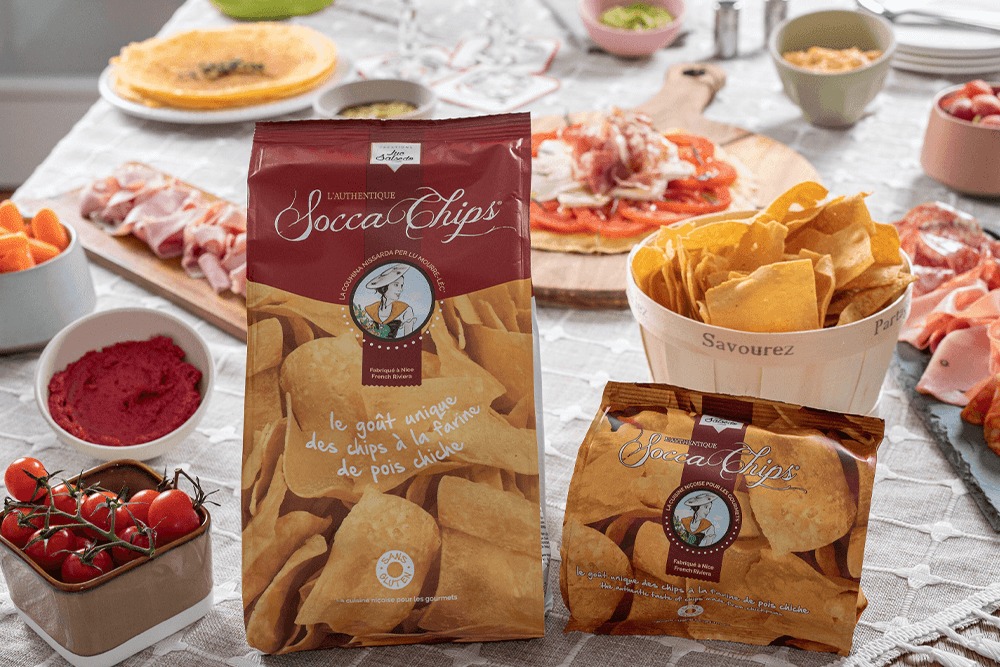 Socca Chips c’est la chips méditerranéenne venu toute droit de Nice, une création innovante et surprenante !
